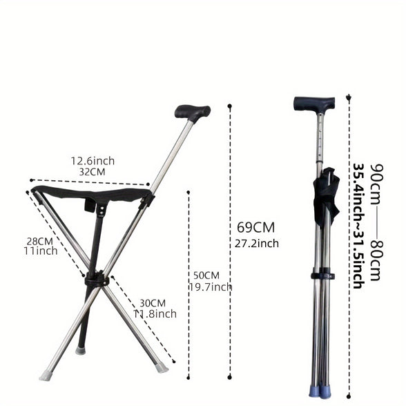 Multi-Functional Crutch Stool for Seniors