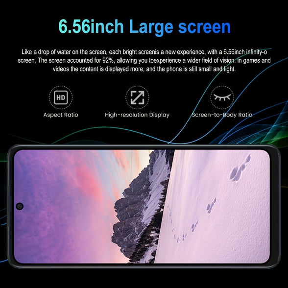 F60 Android Smartphone: 6.<br>56" HD LCD Display, Dual SIM, Face Unlock, 32GB Storage, 2GB RAM, 3200mAh Battery, Wireless, Wifi Enabled, USB-C Charging