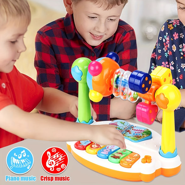 Wheel Inspired Musical Piano Keyboard Toy for Toddlers Engaging Vibrant Design Promotes Rhythm and Melody