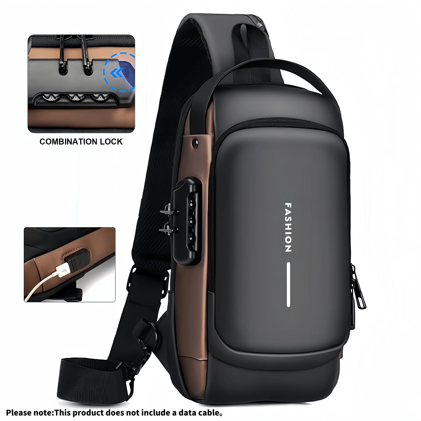 Secure Fashionable Sling Bag with Password Lock for Stylish Travelers - Perfect for Daily Commutes and Leisure Hangouts!