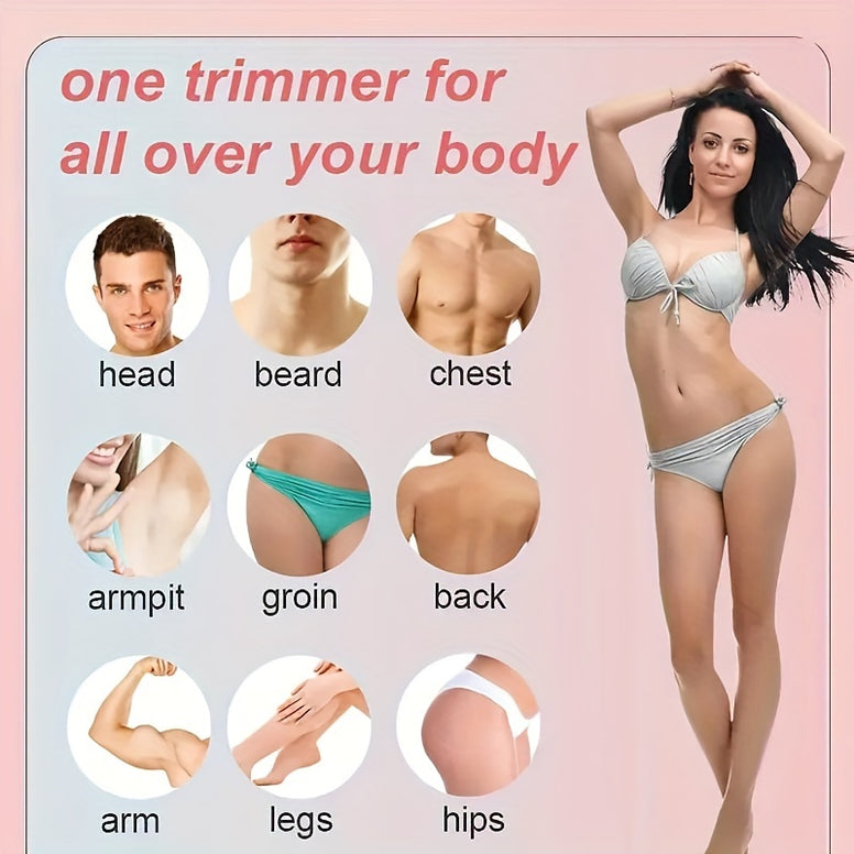 USB Electric Hair Removal Instrument for Women and Men - Full Body Razor for Face, Armpit, Arm, Bikini Line, Leg, and Whole Body