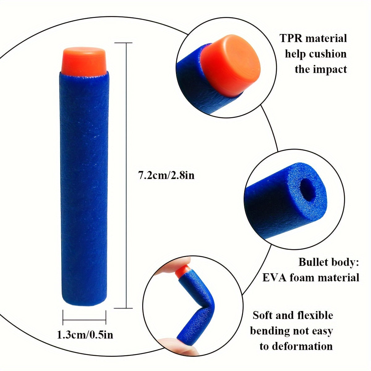 60-Pack Foam Bullets for Safe Shooting