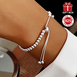 925 Sterling Silver Thin Chain Bracelet with Gift Box