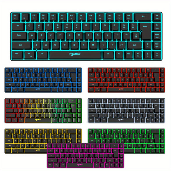 Ultimate 68-Key Thin Film Wired Gaming Keyboard with RGB Backlit - Perfect for Gaming, Office, and Home Use