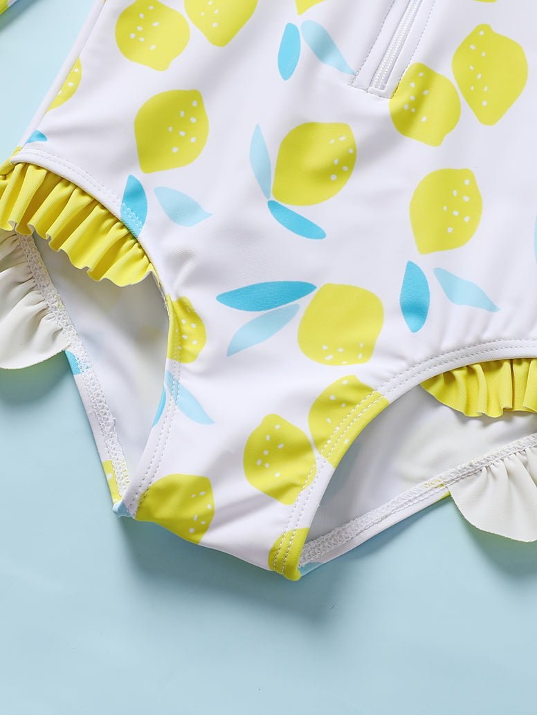 Adorable Patterned Swim Long Toddler Suit