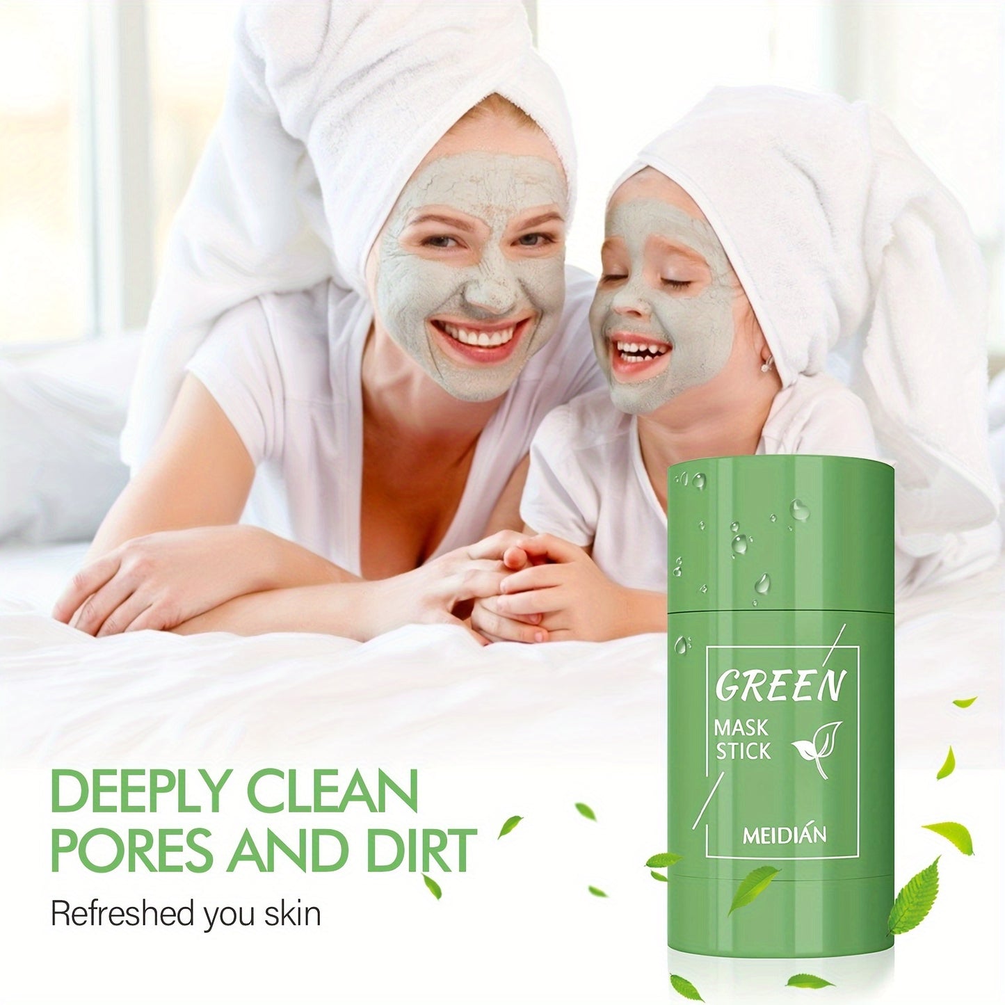 Green Tea Mask Stick: Deep Cleansing and Oil Control for All Skin Types - Moisturizes, Tightens, and Reduces Blackheads and Acne - Perfect for Men and Women