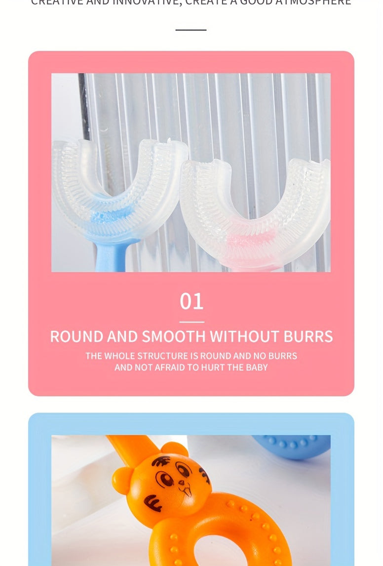 Soft Silicone U Shaped Baby Toothbrush for Infants