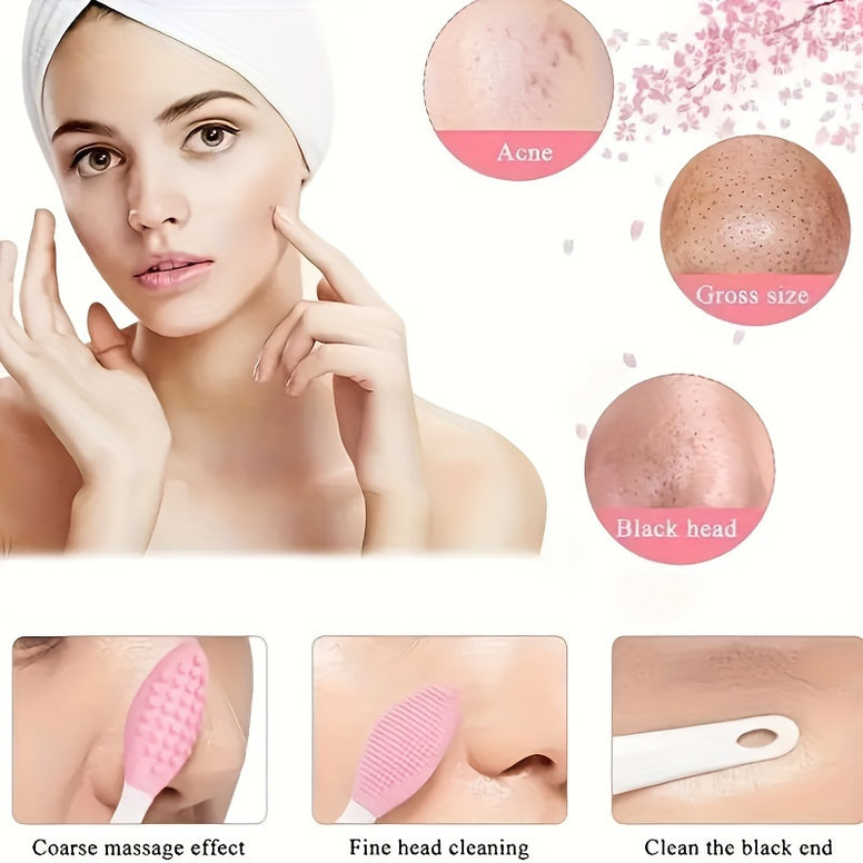 Double-Sided Facial Cleansing Brush: The Ultimate Blackhead Eliminator