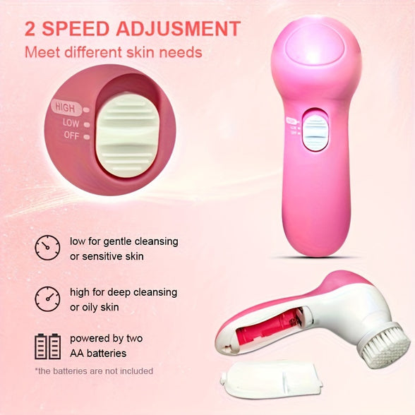 7-in-1 Electric Facial Cleanser: Multi-Functional Facial Brush and Body Massager