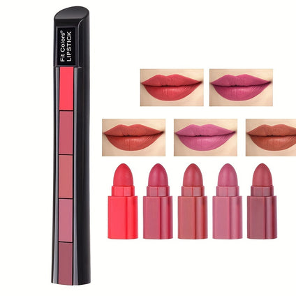 5 Color Lipstick Set