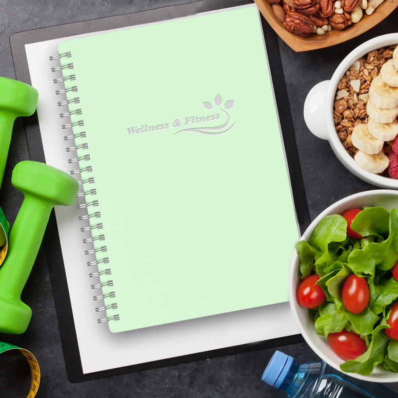 3-in-1 Wellness Planner: Fitness Log, Daily Diet Tracker, Meal Habits Notebook - A5 Size