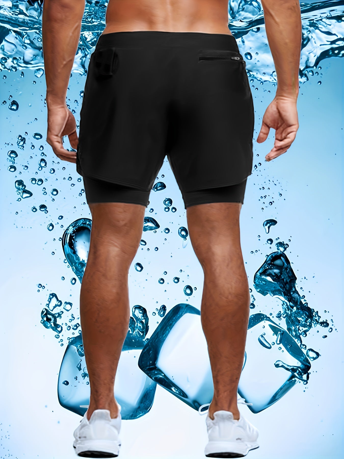 Men's 2-in-1 Swim Boxers: Double Layer Swimsuit Shorts for Summer Beach