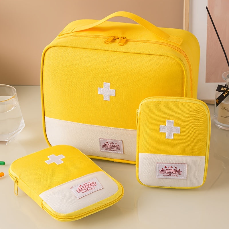 3-Piece Set: Travel Portable Medicine Bag for Outdoor Sports and First Aid Kit