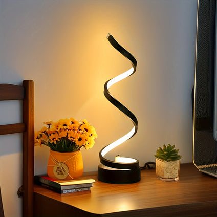 1pc Classic Spiral Decorative Table Lamp