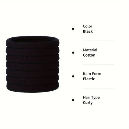 10/20/50/100pcs Black High Elastic Hair Bands Minimalist Rubber Bands Seamless High Ponytail Head Ropes For Women