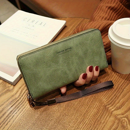 New Ladies Holding Long Wallet Handbag Multi Functional Mobile Phone Bag Coin Purse Women's Large Capacity Leather Wallet