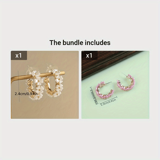 Boho Chic Flower Hoop Earrings Set  Perfect Female Gift