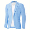 Men's Classic Business One-Button Blazer: A Solid Color Essential for Spring and Fall