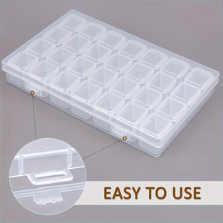 1pc Pill Box 28-Compartment Plastic