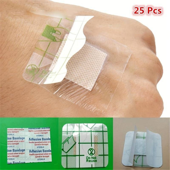 25pcs Transparent and Waterproof First Aid Supplies