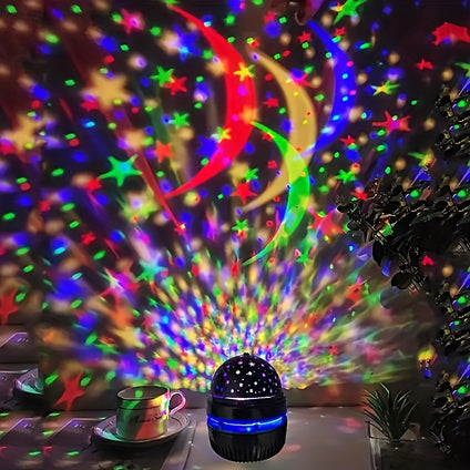 1pc Color Rotating Star Lights - USB Night Lights, Mini KTV Dance Lights, Disco Lights, Stage Lights - Enhance Your Home Decor And Create A Fun Atmosphere