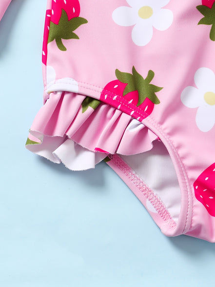 Adorable Patterned Swim Long Toddler Suit