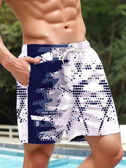 Summer Vibes: Men's Creative Pattern Beach Shorts for Surfing and Activewear