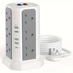 Tower Extension Lead With USB Slots