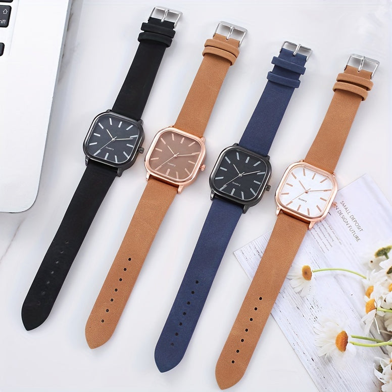 Stylish Quartz Watches with Silicone Strap for Women and Men