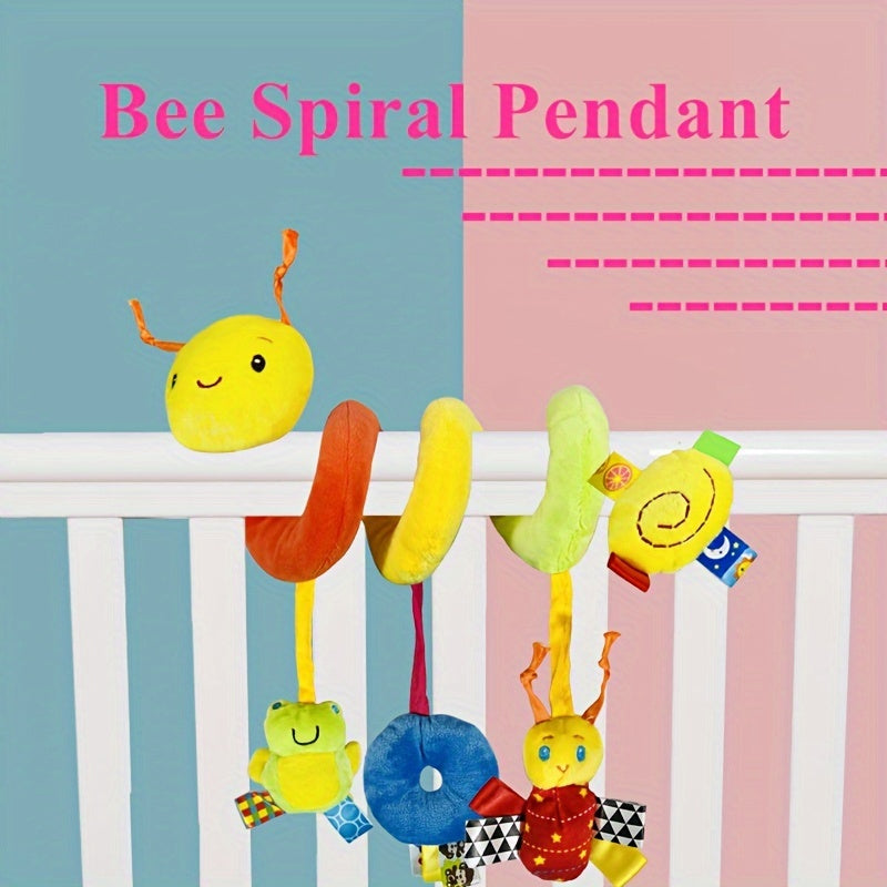 Colorful Jingle Spiral Plush Ribbon Baby Toy