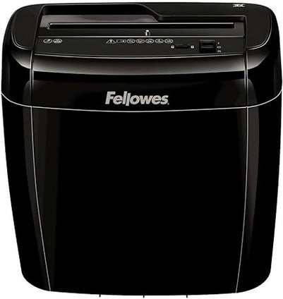 Paper Shredder for Home Use - Fellowes 36C 6 Sheet Cross Cut Paper Shredder for Home Office Use - Powershred Personal Shredder with Safety Lock & 12 Litre Bin - Security Level P4 - Black