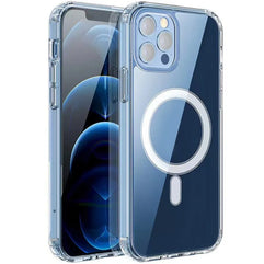 Magnetic phone cover For iPhone15 14 13 Pro Max Magnet clear Acrylic cases For iPhone 15 16 Wireless charging case