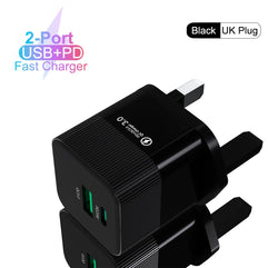 Compact EU Plug Dual PD 43W Mini Fast Charger - Perfect for Travel! (package set)