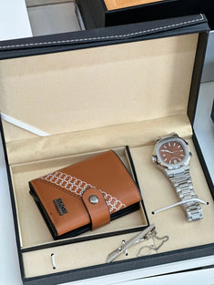 Quality Gift Box Wrist Watches with Purse and Pen