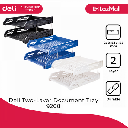 DELI FILE TRAY 9209 THREE DOCUMENT LAYERS