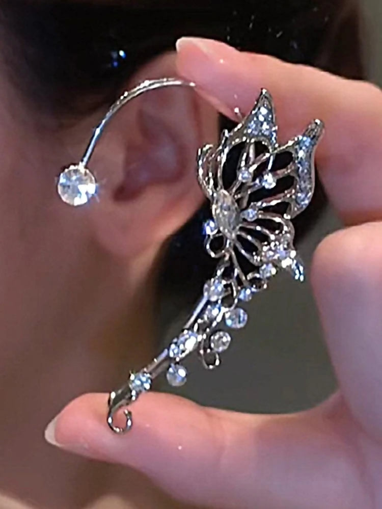 One piece rhinestone decor ear flap