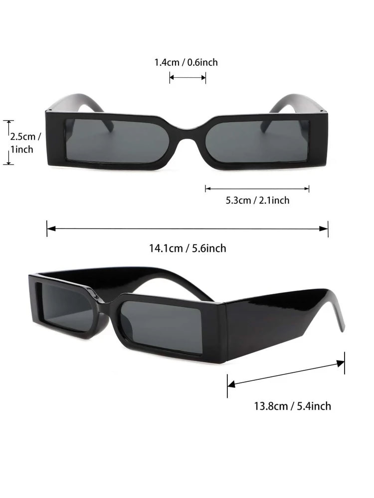 3 Pieces/Set Men's Classic Geometric Small Frame Travel Sunglasses Mixed Decorations