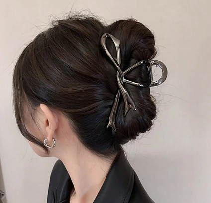 Multi-color metal ribbon flower hair clip, new hair clips and hair pins, simple, elegant and versatile, a perfect choice for casual gifts