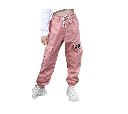 SANGTREE Girls & Women's Cargo Jogger Pants, 3 Years - Women 3XL