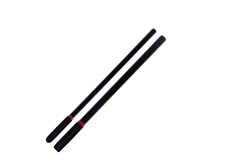 KOWPEWU 2-Piece Set 18" Riding Crop Sticks, Black, with Non-Slip Handles