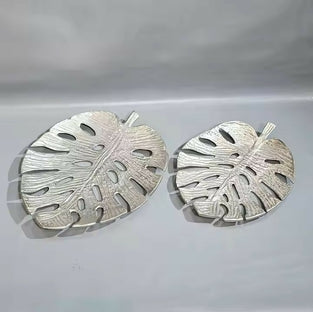 Gold Luxury Leaf Platter Tray