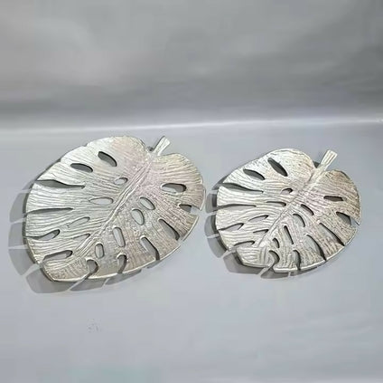 Gold Luxury Leaf Platter Tray