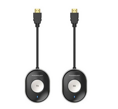 Powerology Wireless HDMI Mirroring Adaptor Pair with USB-C Cable Full HD 1080P - Black