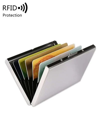 Miyin Credit Card Holder Metal Wallet Stainless Steel Credit Card Protector Credit Card Case Light Business Card Case....