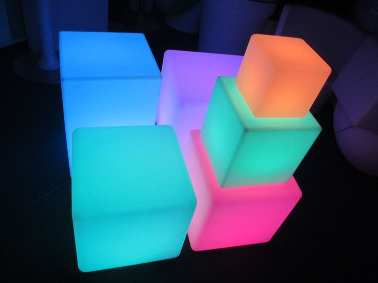 LED Cube Chair Size 40 cm