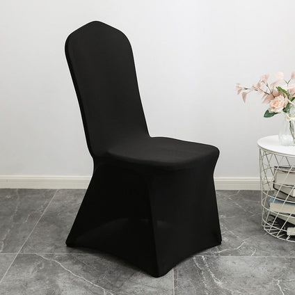 Stretch Spandex Protector Dining Chair Covers Thick White Polyester for Wedding Party