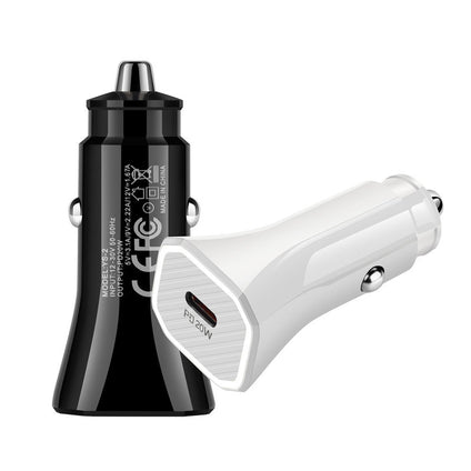 PowerUp 20W PD Fast Car Charger: Dual USB Type-C Adapter for Quick Charging on the Go