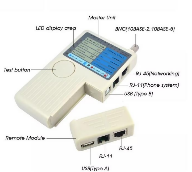 YELLOW NF-3468 4IN1 CABLE TESTER |جهاز اختبار الكابلات