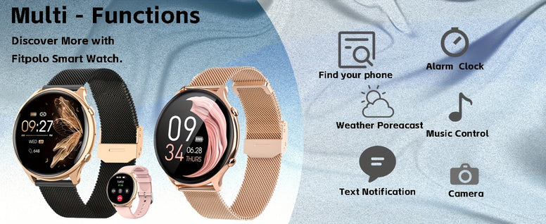 Answer: Make Calls with this Stylish 3.<br>53cm Smartwatch for Women - Ideal Holiday Gift for St.<br> Patrick's Day and School Season