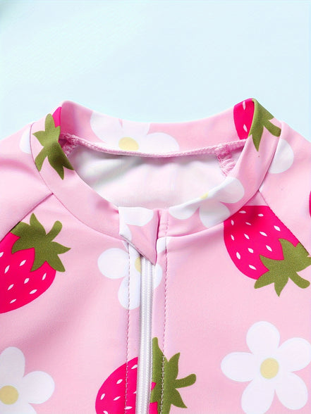 Adorable Patterned Swim Long Toddler Suit